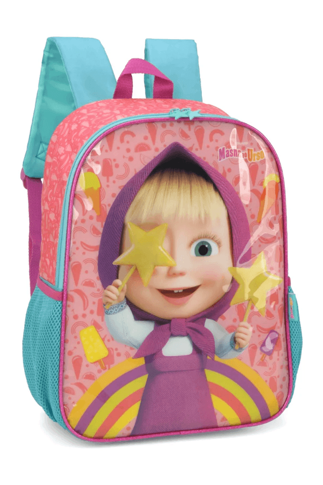 Mochila Escolar Infantil Menina Luxcel Is39081mu Salmao