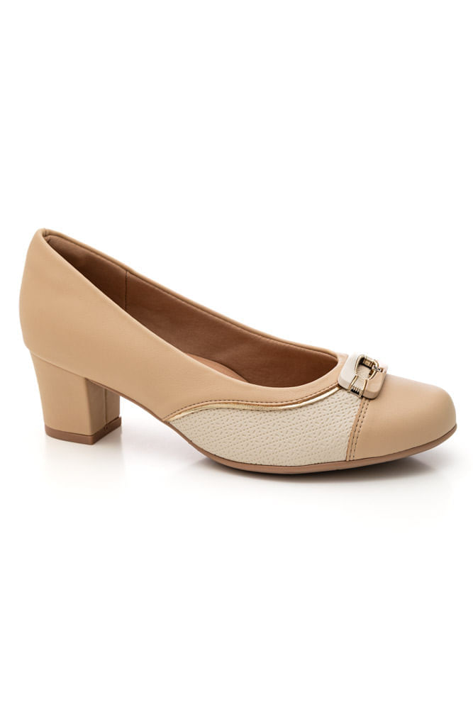 Sapato Piccadilly Scarpin Feminino Laura 110195 Bege