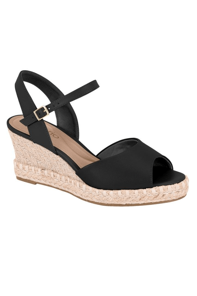 Sandalia Beira Rio Salto Anabela Feminina  8486.118.9569 Preto