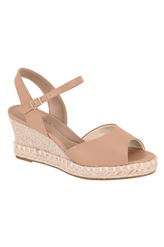 Sandalia Beira Rio Salto Anabela Feminina  8486.118.9569 Nude