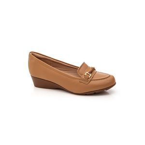 Sapato Modare Ultra Conforto Feminino Anabela Baixo 7014.287 Bege