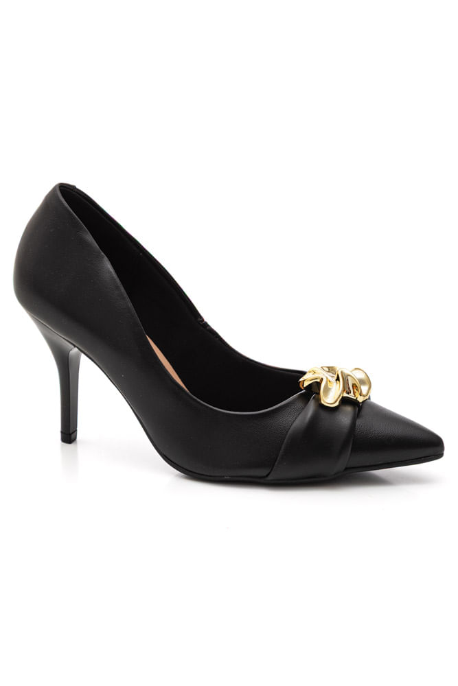 Sapato Beira Rio Scarpin  Feminino Salto Fino  4122.1494.9569 Preto