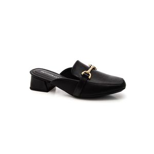 Sapato Piccadilly Mule Tati Feminino Salto Baixo 160107 Preto