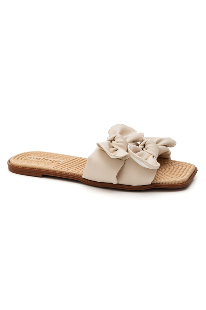 Chinelo Moleca Rasteira Feminino Laço 5558.104.30633 Off-White