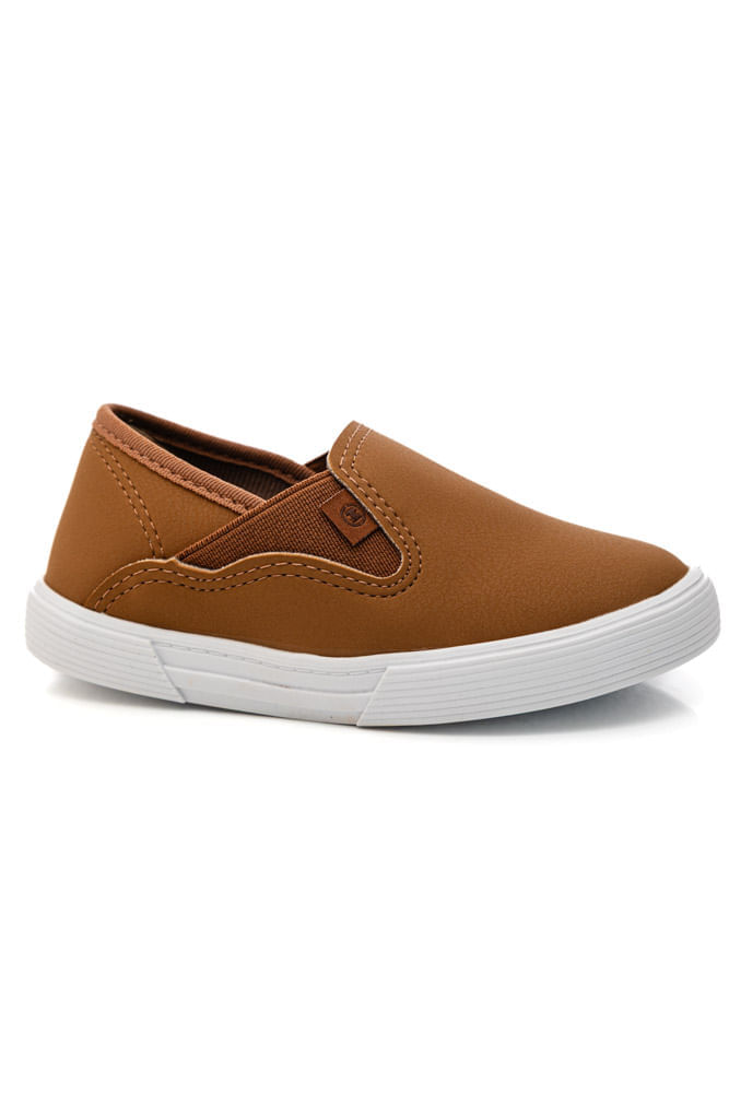 Tênis Molekinho Slip On Infantil Menino Elástico 2136.172 Caramelo