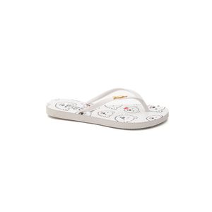 Chinelo Coca-Cola Cool Bear Feminino Detalhe Metálico  Cc4831 Branco