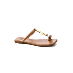 Chinelo Chá De Mel Feminino Com Detalhe Metálico 8339.92747 Caramelo