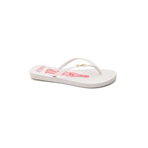 Chinelo Coca-Cola Shoes Feminino Detalhe Metálico  De Garrafa Cc4818 Branco