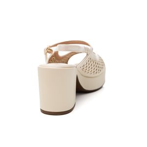 Sandalia Salto Medio Piccadilly 822013 Off-White