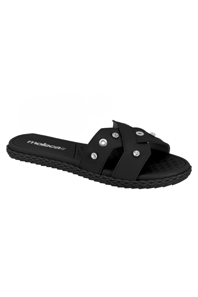 Chinelo Moleca Rasteira Feminino Slide 5452.256 Preto