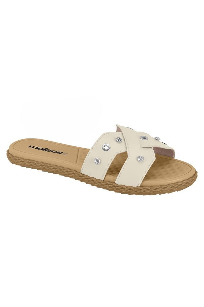 Chinelo Moleca Rasteira Feminino Slide 5452.256 Off-White