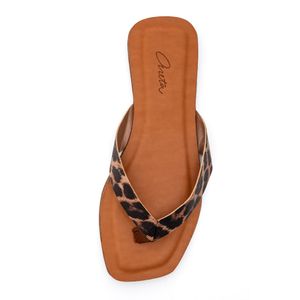 Chinelo Areta Rasteira Feminina Tira Slin Bras013-01 Animal Print