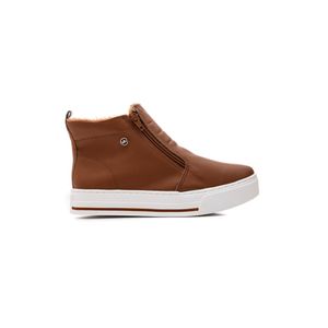 Tênis Via Marte Casual Feminino Forrado Em Lã 030-001-02 Caramelo