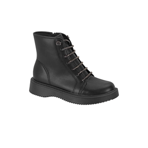 Bota Coturno Moleca Feminina Cadarço Com Strass 5339.110.23580 Preto