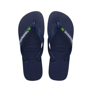 Chinelo Havaianas Brasil Logo Infantil Marinho