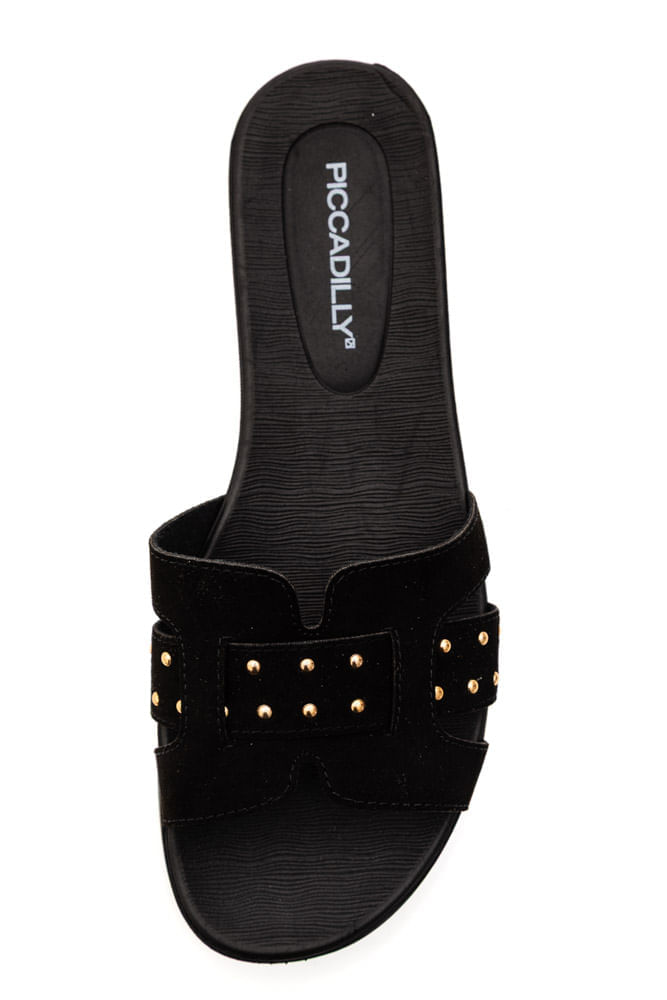 Chinelo Piccadilly Rasteirinha Gabi Feminina 418097 Preto
