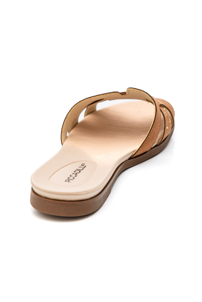 Chinelo Piccadilly Rasteirinha Gabi Feminina 418097 Caramelo