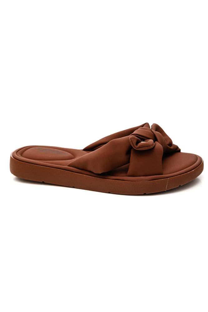 Chinelo Modare Ultra Conforto Slide Feminino Laço 7208.101 Caramelo