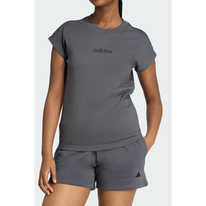 Camiseta Adidas Feminina Essentials Linear Algodão Kc5193 Cinza
