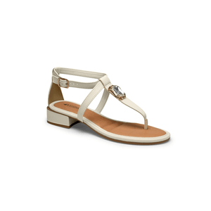 Sandália Mississipi Salto Baixo Feminina  Mf121-02 Off-White