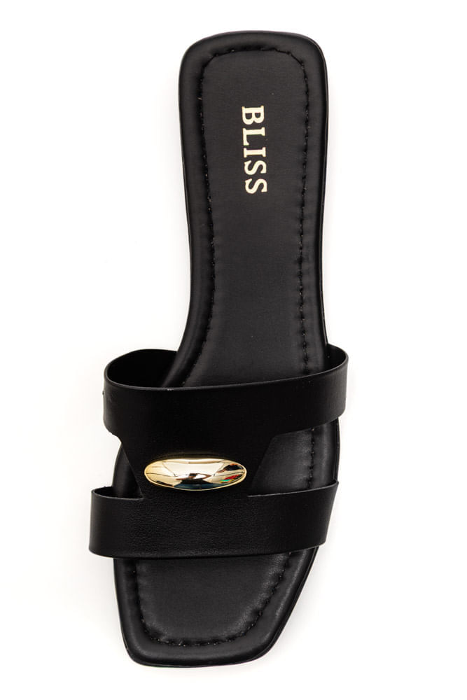 Chinelo Bliss Rasteira Feminino 142-159 Preto