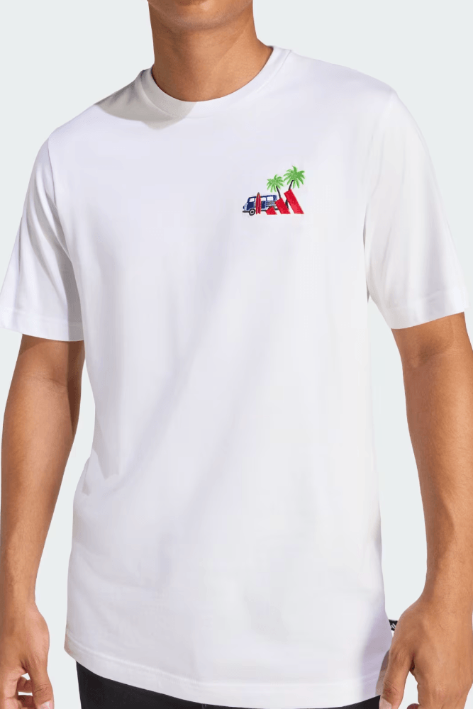 Camiseta Adidas Masculina Estampa Surf Kb2519 Branco