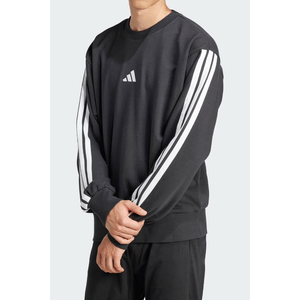 Moletom Adidas Sweatshirt Em 3-Stripes Essentials Je6372 Preto