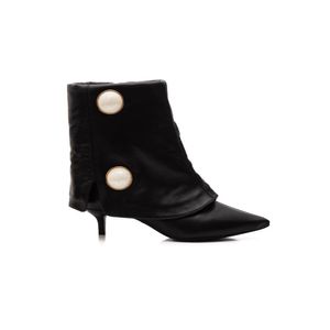 Bota Mariza Dias Cano Curto Feminina Salto Fino  2140-6932 Preto