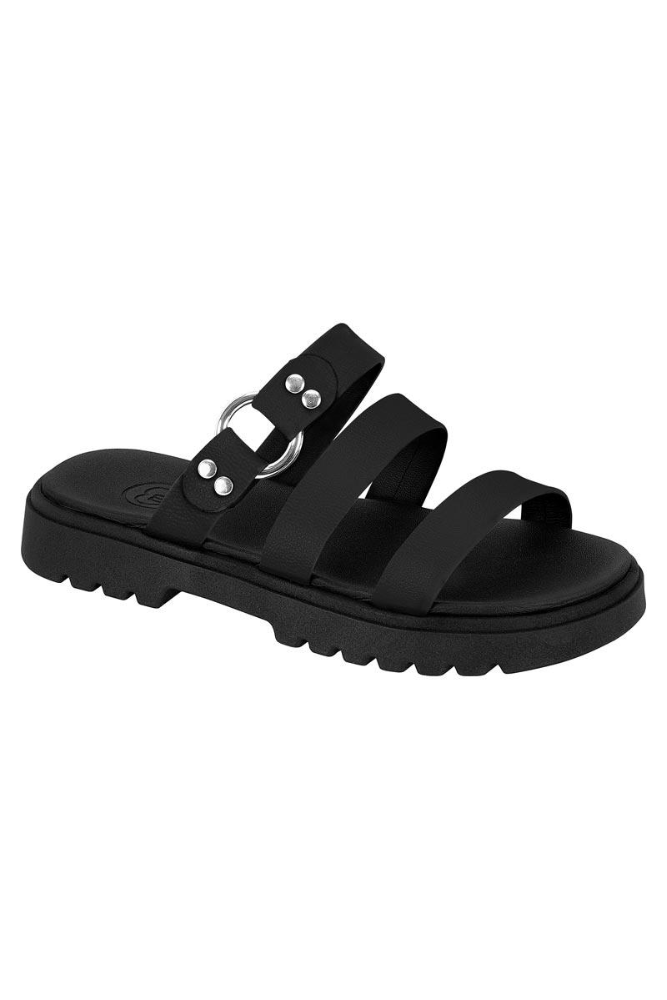 Chinelo Molekinha Rasteira Juvenil Menina Tratorado 2344.141.9569 Preto