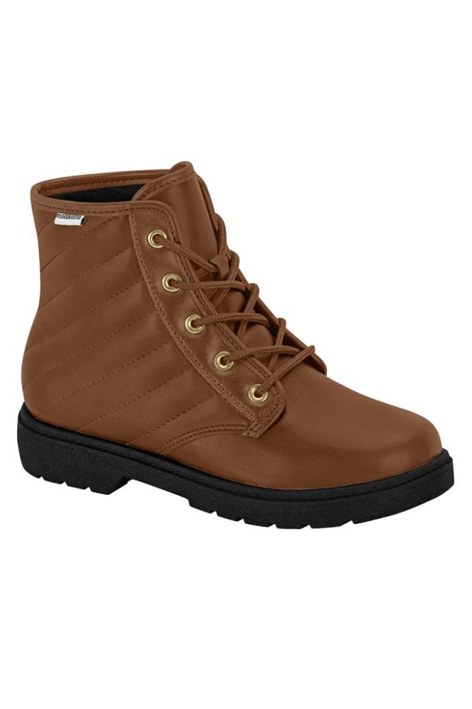Bota Molekinha Coturno Juvenil Menina Cadarço 2164 Marrom
