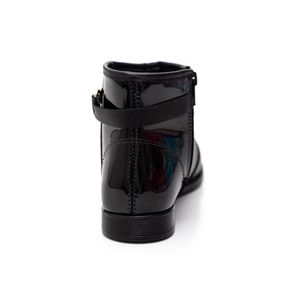 Bota Molekinha Cano Curto Juvenil Menina Napa 2181.106 Preto