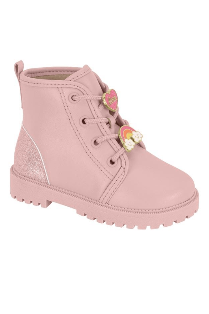 Bota Molekinha Coturno Infantil Menina Cadarço 2126.529 Rosa