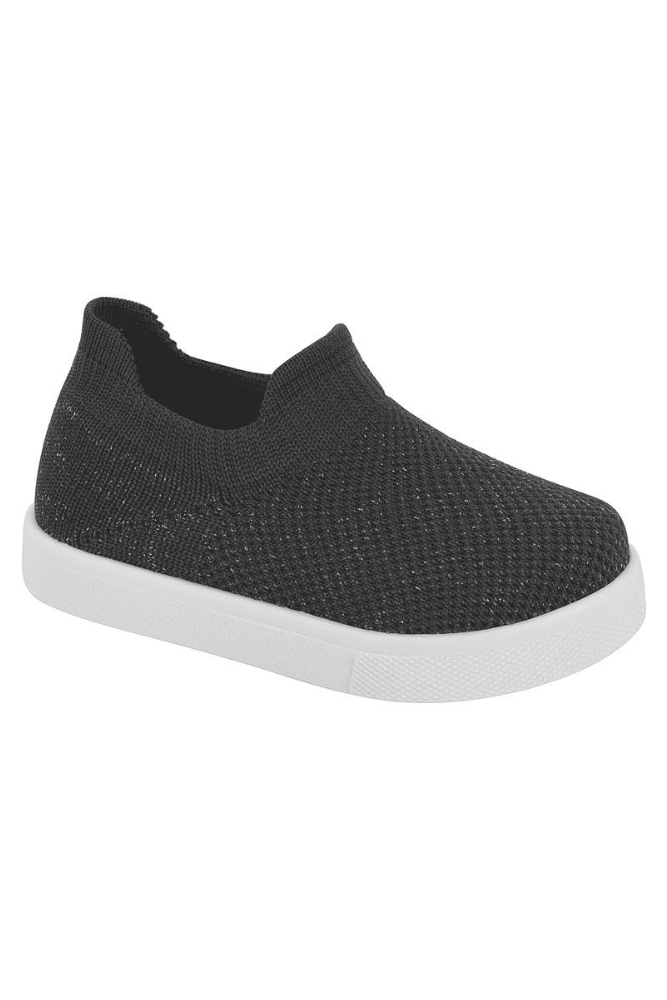 Tênis Molekinha Slip On Bebê Menina Tecido 2118.584 Preto
