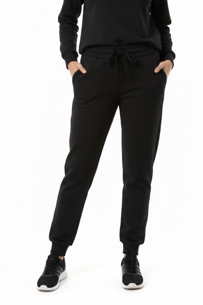 Calça Moletom Hirlogs Feminina Com Bolsos 238 Preto