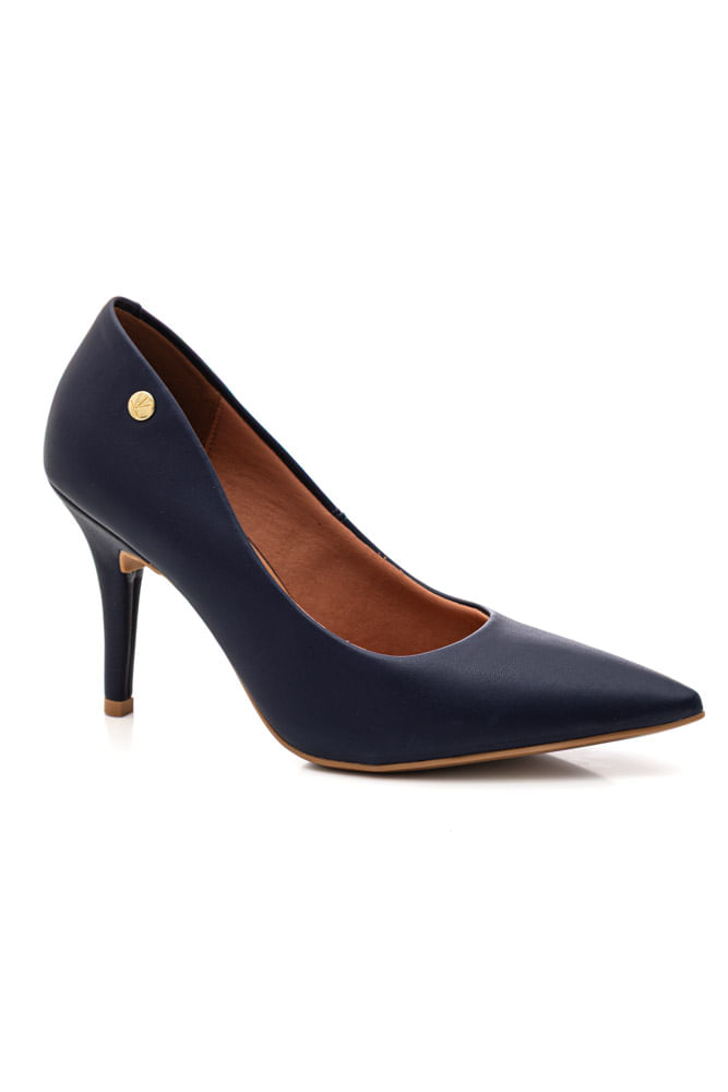 Sapato Vizzano Scarpin Feminino Salto Alto Pelica 1184.1101 Marinho
