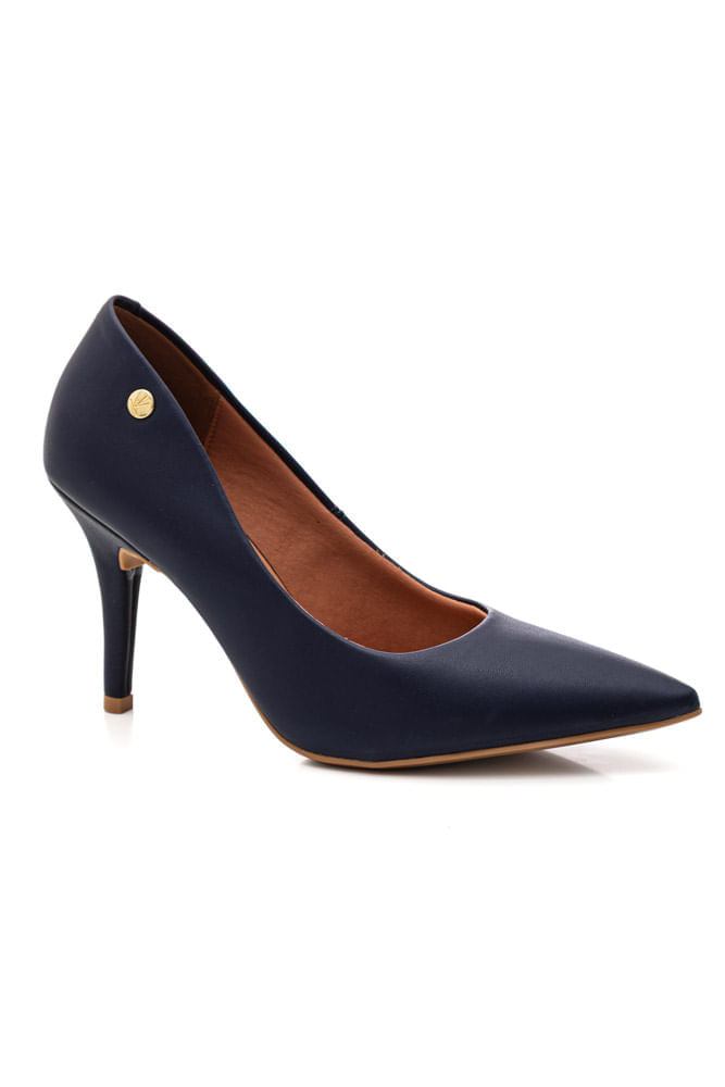 Sapato Vizzano Scarpin Feminino Salto Alto Pelica 1184.1101 Marinho