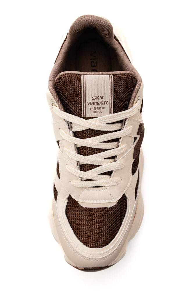 Tênis Via Marte Chunky Feminino 158-023-21 Marrom
