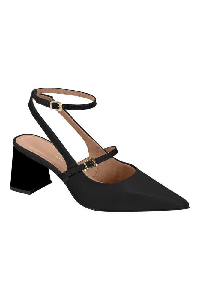 Sapato Vizzano Slingback Feminino Bico Fino 1475.102.7286 Preto