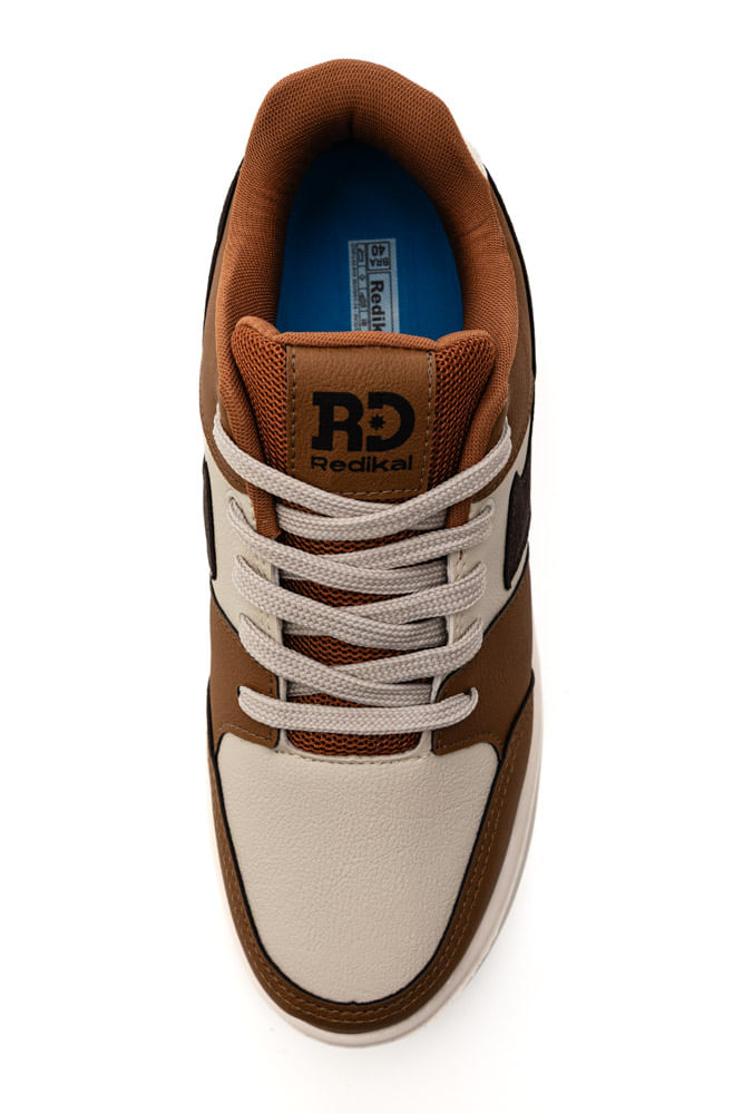 Tênis Redikal Skate Casual Masculino Rkt54301 Caramelo