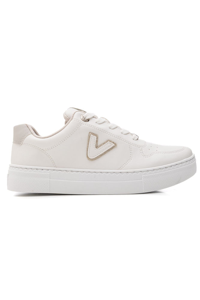 Tênis Via Marte Casual Feminino Bordado 138-020-01 Branco