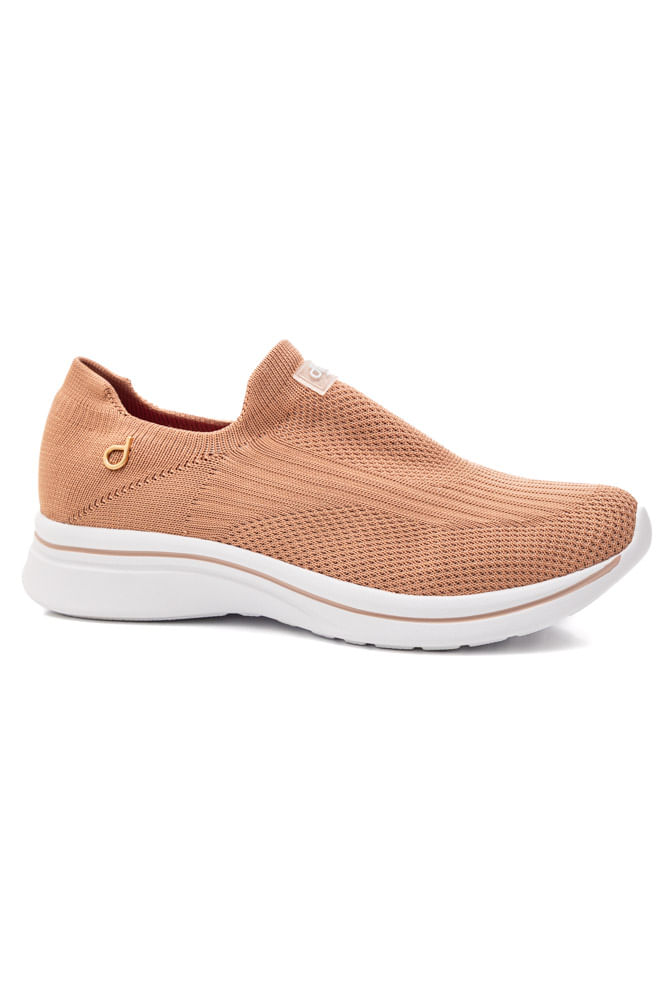 Tênis Dijean Slip On Feminino 34020004 Nude