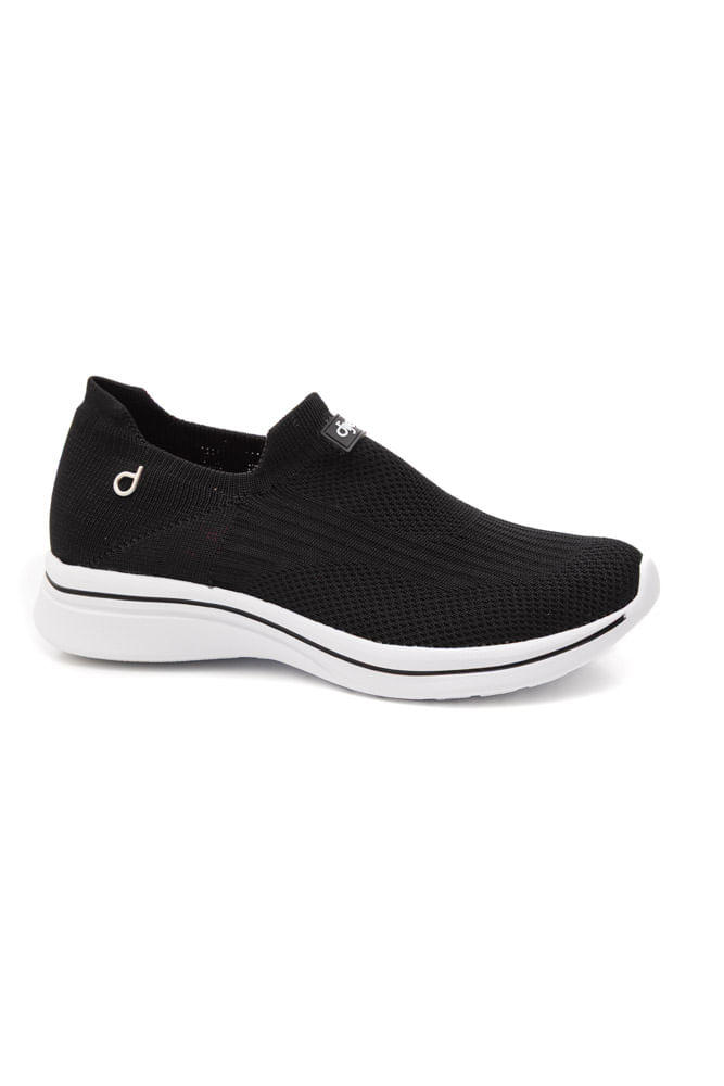 Tênis Dijean Slip On Feminino 34020004 Preto