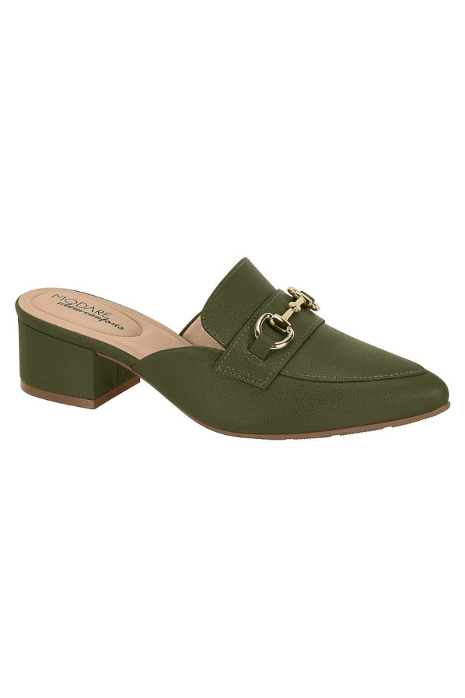 Sapato Modare Mule Feminino Ultra Conforto 7340.124 Verde Escuro