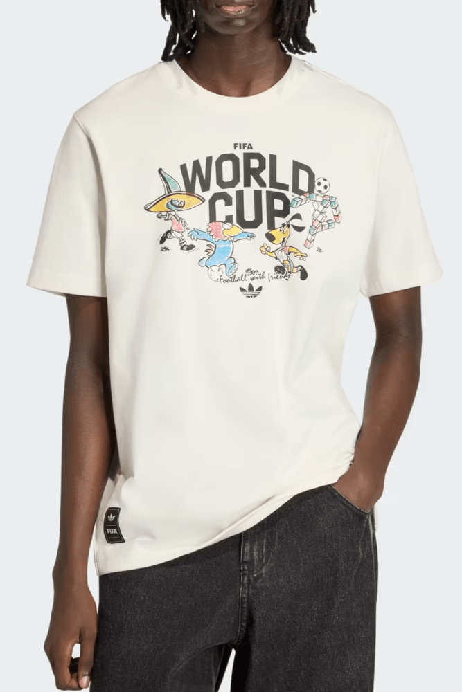 Camiseta Adidas Mascotes Fifa 26 Masculina Ke2038 Branco