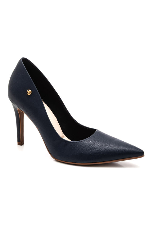 Sapato Bebecê Scarpin Feminino Salto Fino T9430-256 Marinho