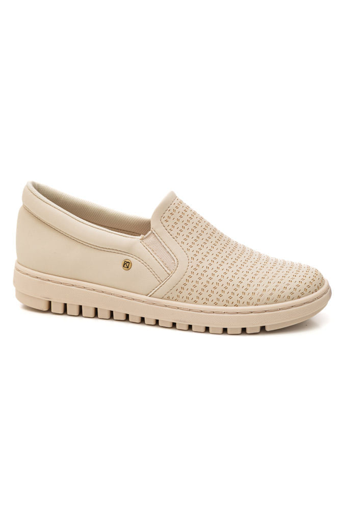 Tênis Piccadilly Slip-On  Feminino 937004 Off-White