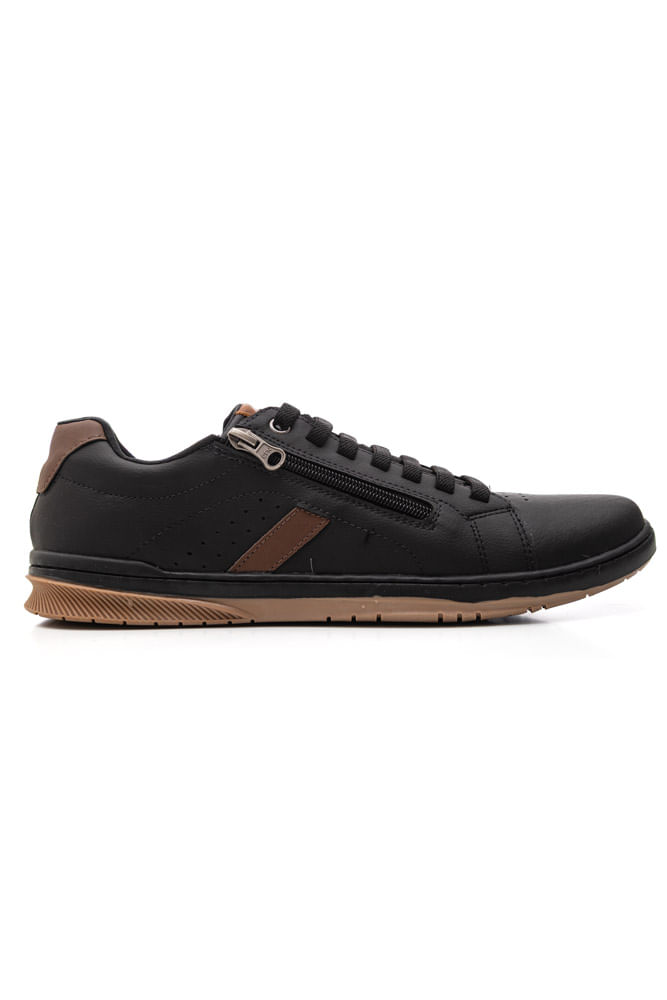 Sapatenis Ped Shoes Casual Masculino Cadarço Elástico St170 Preto