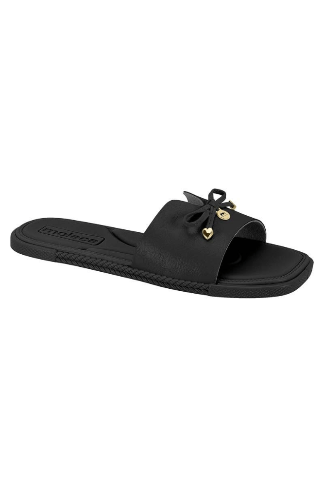 Chinelo Moleca Rasteiro Feminino Laço 5494.227 Preto