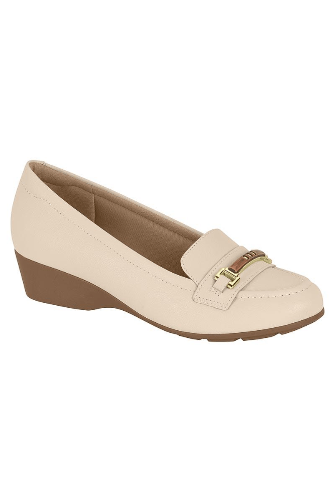 Sapato Modare Ultra Conforto Feminino Anabela Baixo  7014.287 Off-White