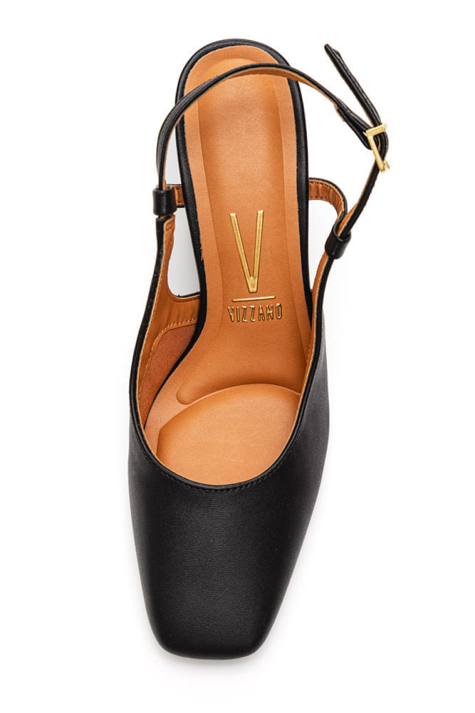 Sapato Vizzano Sling Back Feminino Salto Alto 1428.101 Preto
